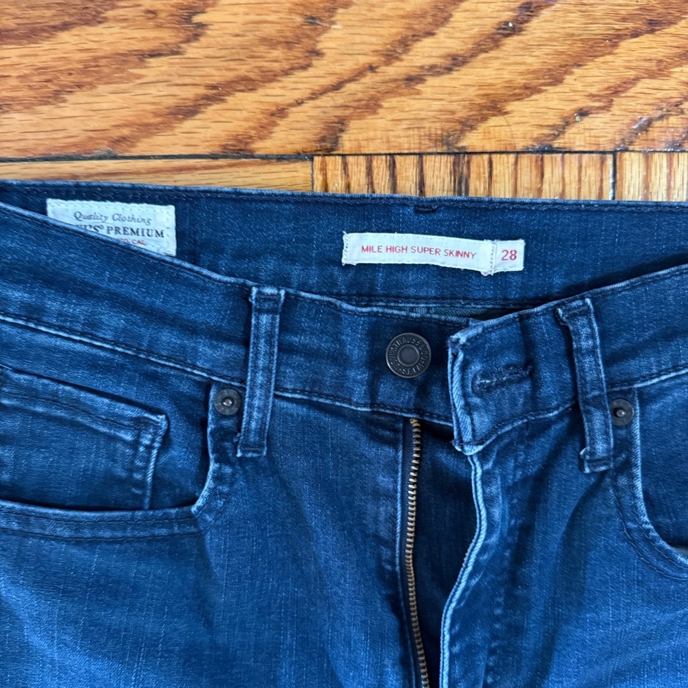 Levi's Women's Mile High Super Skinny Jeans - Dark Blue